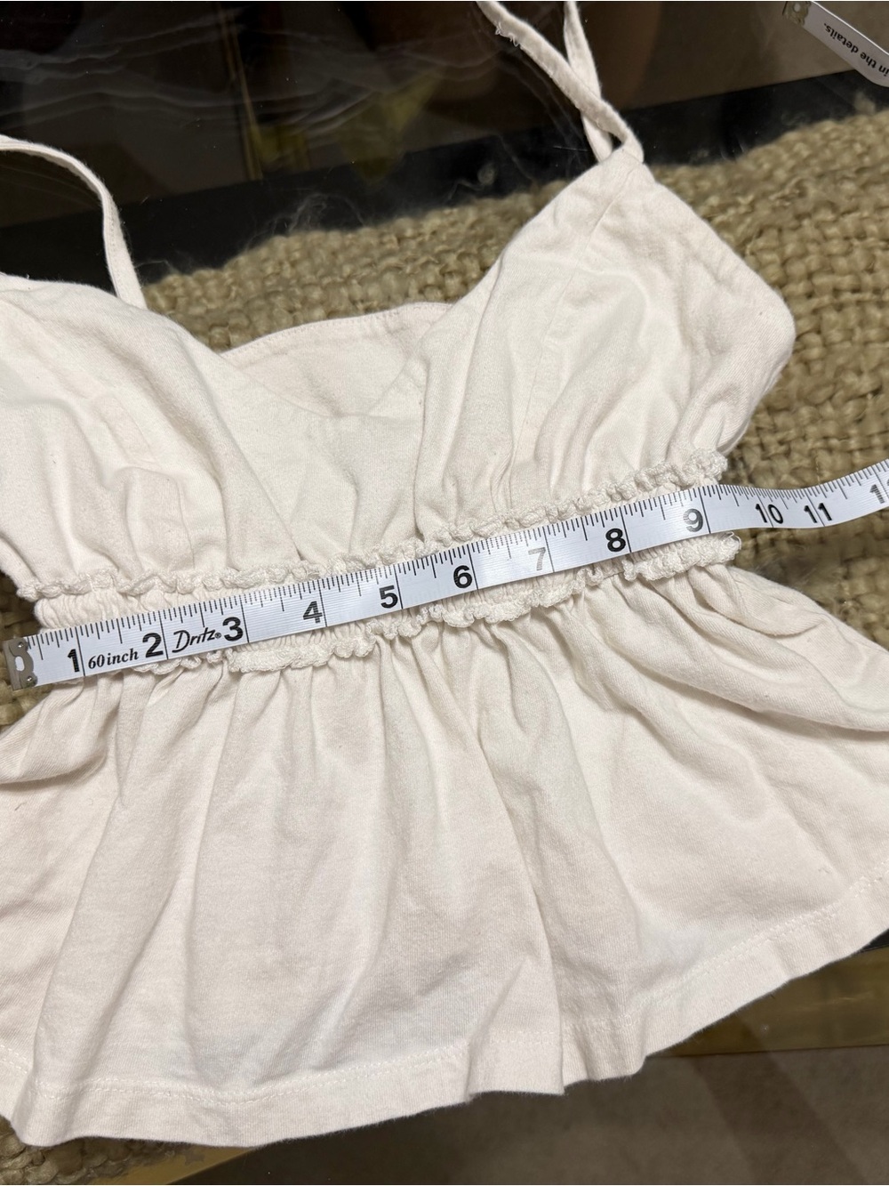 Forever 21 White Smocked Waist Spaghetti Strap Camisole - Picture 5 of 6